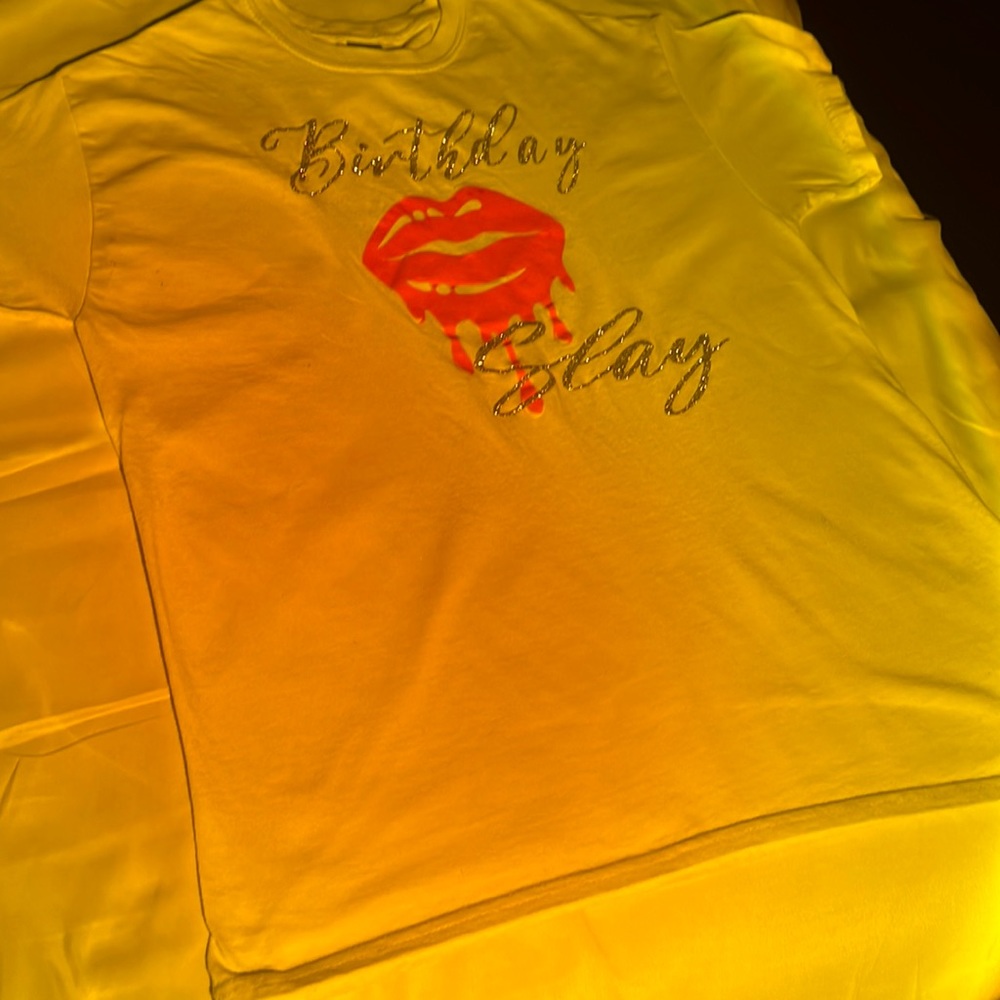 Birthday slay white tee
